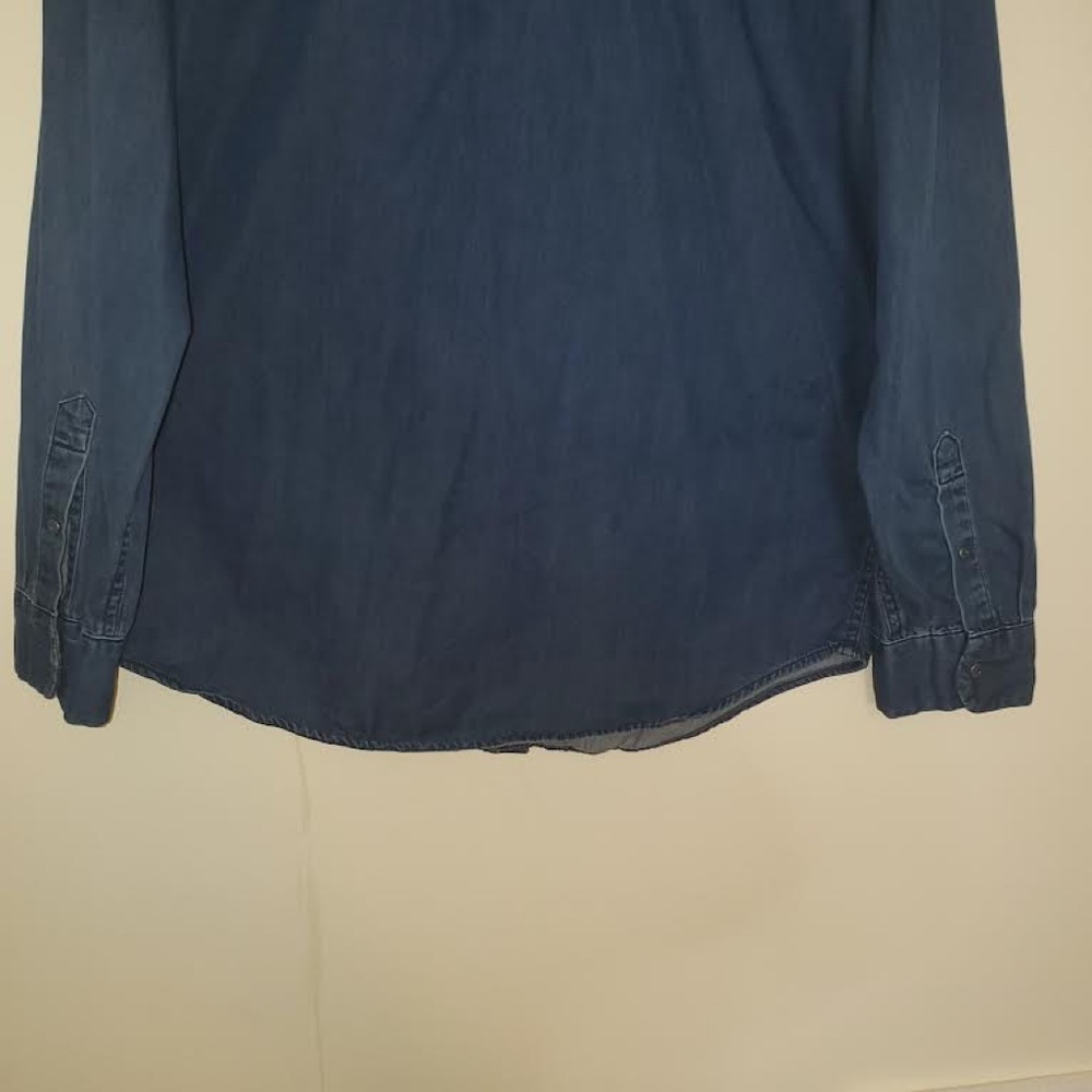 Mens Calvin Klein Jeans Dark Denim Long Sleeve Shirt - Picture 11 of 14